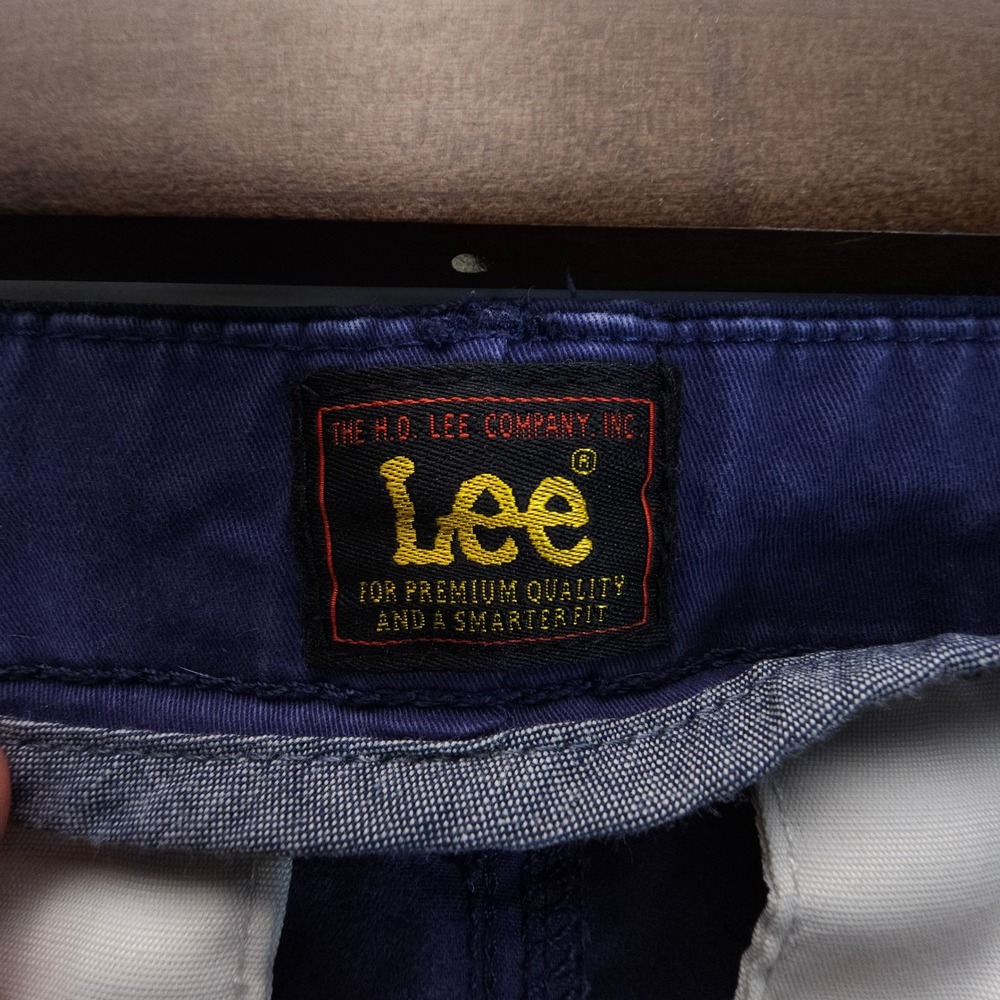 Lee Shorts Womens Size 0 Medium Blue Vintage Chino Cotton Stretch Bermuda - Picture 5 of 10